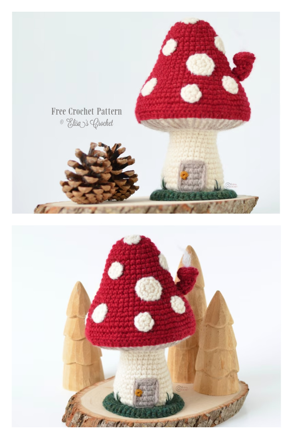 Amigurumi Mushroom House Free Crochet Pattern