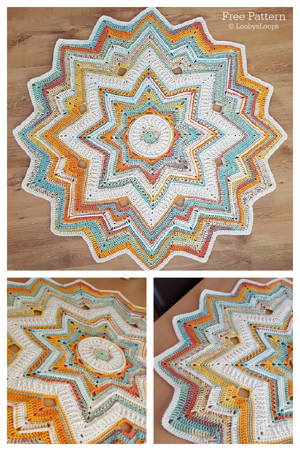 Mini Galaxy of Change Star Blanket Free Crochet Pattern