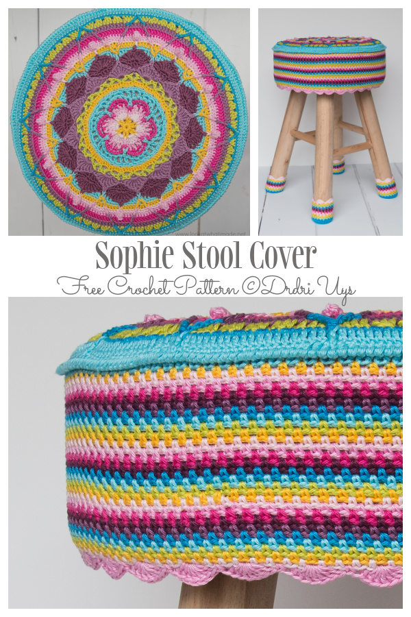 Sophie Stool Cover Free Crochet Patterns