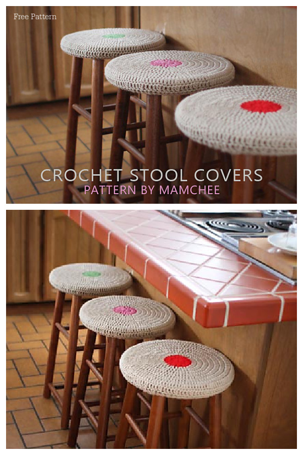 Easy Seamless Stool Covers Free Crochet Patterns