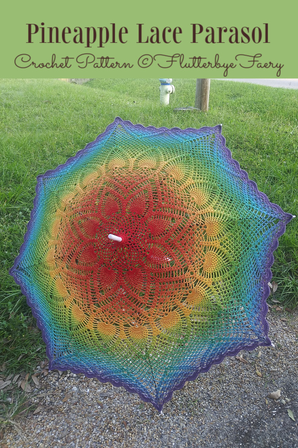 Pineapple Lace Parasol Crochet Patterns