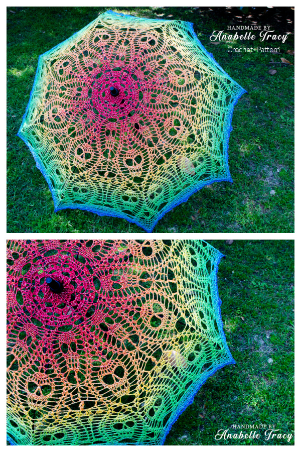 Skelly-Go-Round with Skulls Umbrella Crochet Patterns
