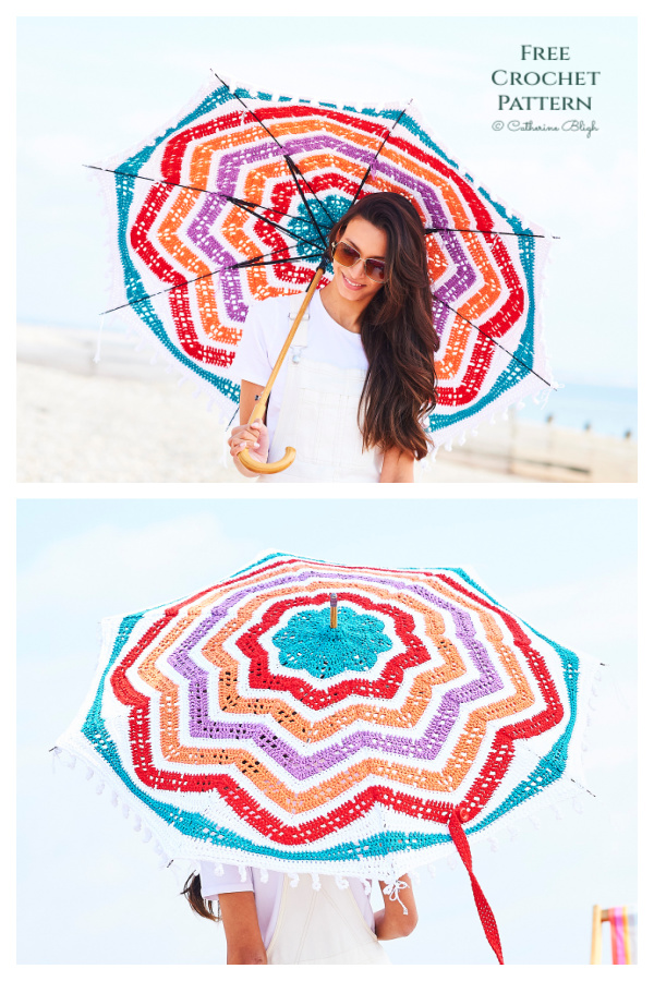 Pretty Parasol Umbrella Free Crochet Pattern