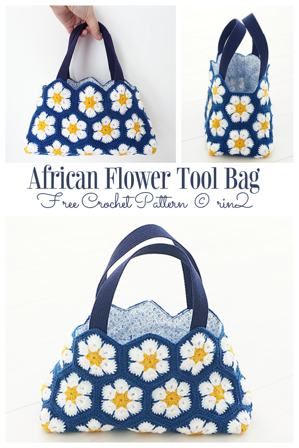 African Flower Purse Free Crochet Patterns