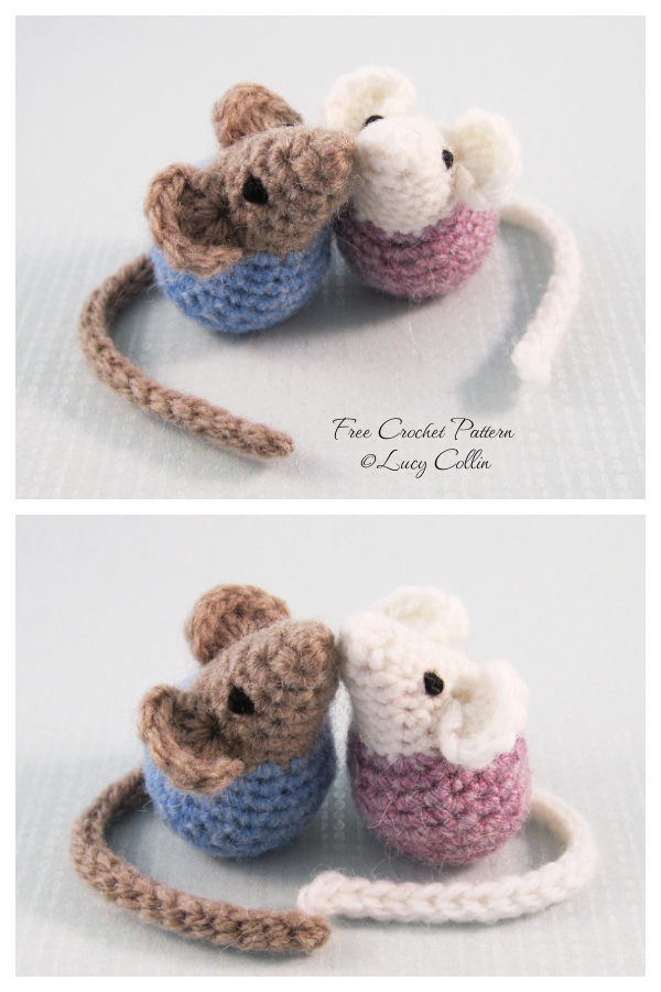 Amigurumi Little Kissing Mouse Free Crochet Pattern