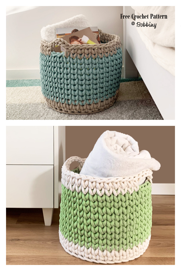 Chunky Basket Free Crochet Patterns