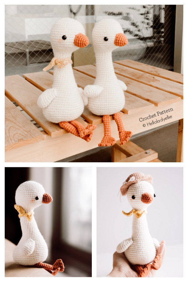 Crochet Elise the Goose Amigurumi Patterns