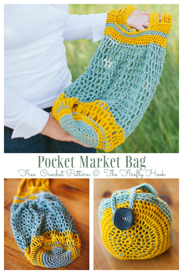 Pocket Market Bag Free Crochet Patterns