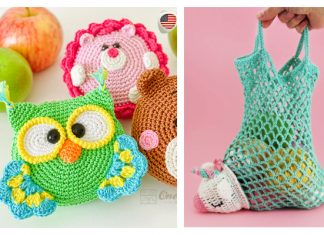 Foldable Pocket Shopping Bags Crochet Patterns Foldable Pocket Shopping Bags Crochet Patterns