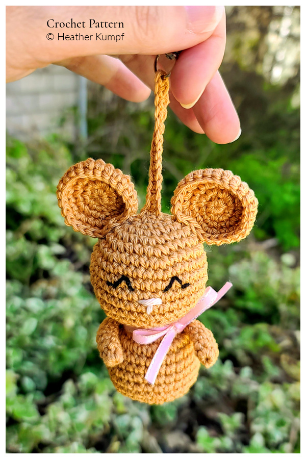 Amigurumi Mouse Backpack / Keychain Charm Crochet Patterns