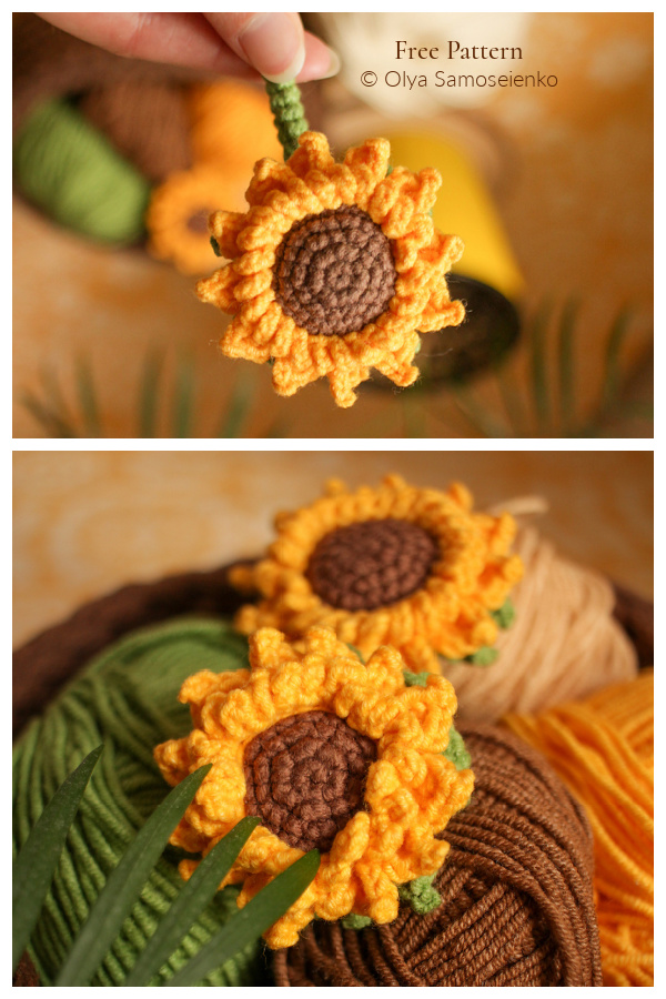 Amigurumi Sunflower  Free Crochet Patterns