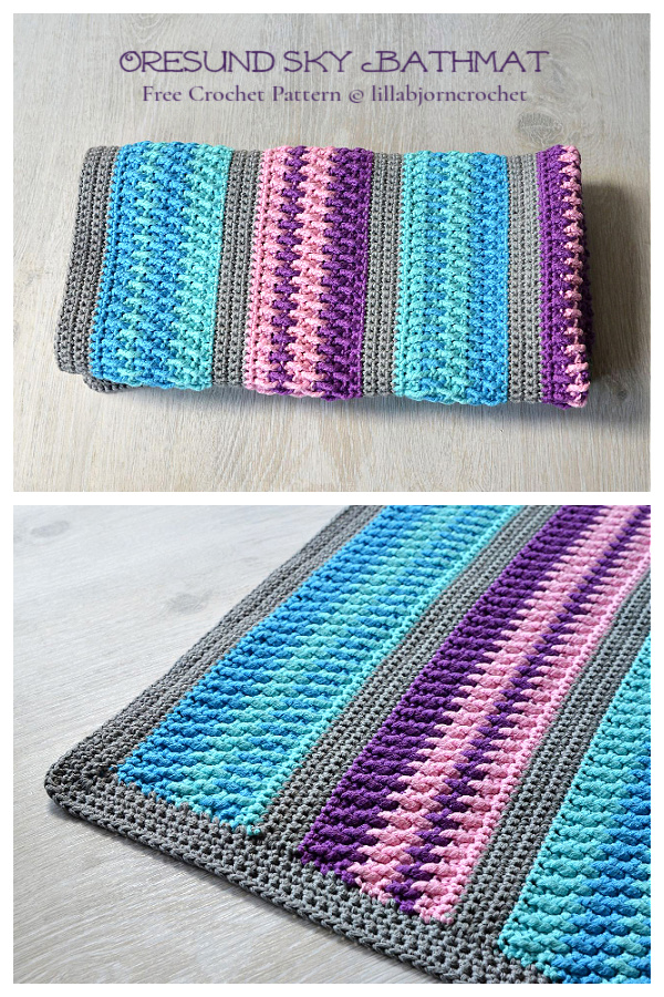 Öresund Sky Bathmat Free Crochet Patterns