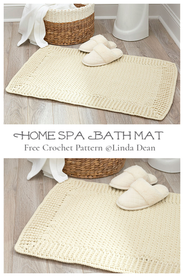 Home Spa Bath Mat Free Crochet Patterns