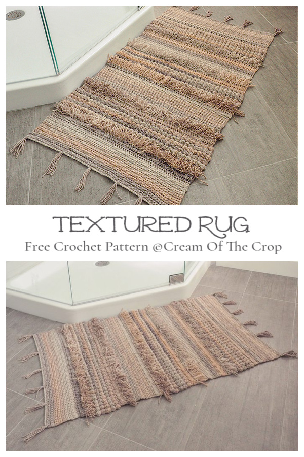 Textured Rug Free Crochet Patterns 