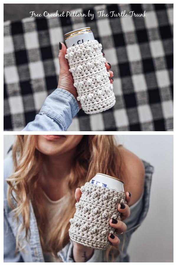 Picot Beverage Holder Free Crochet Patterns