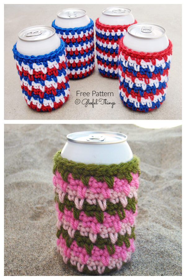Beer Can Bottle Cozy Free Crochet Patterns