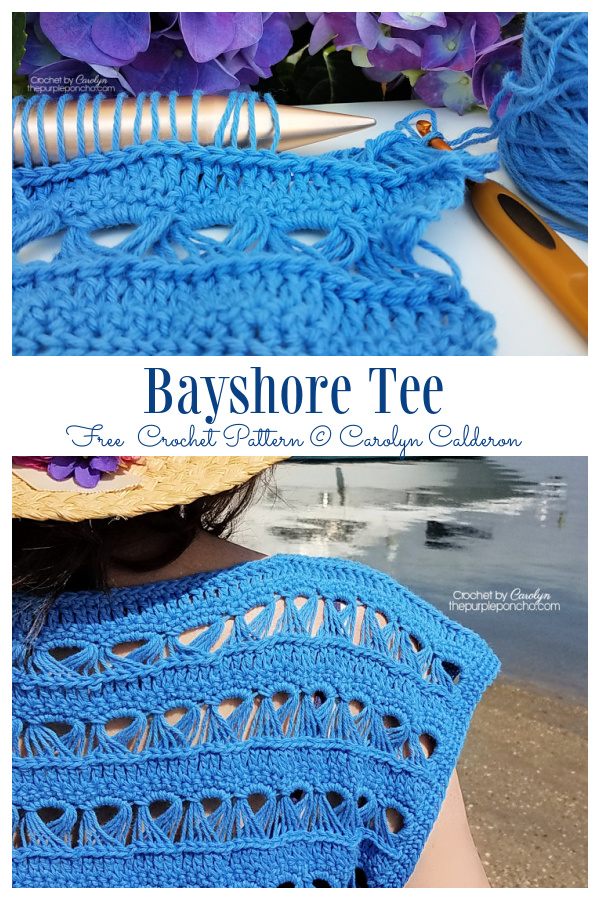 Broomstick Bayshore Tee Summer Top Free Crochet Patterns