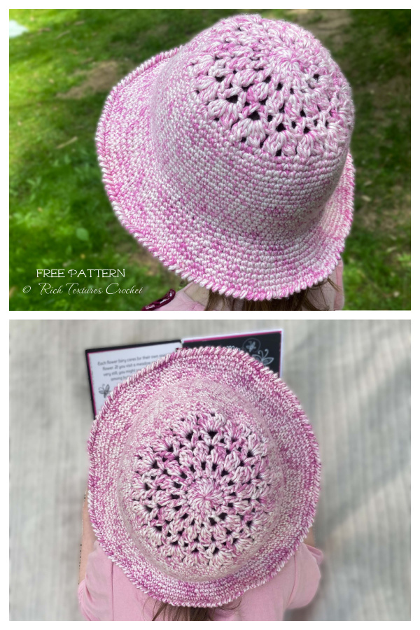 Dahlia Sun Hat Free Crochet Patterns