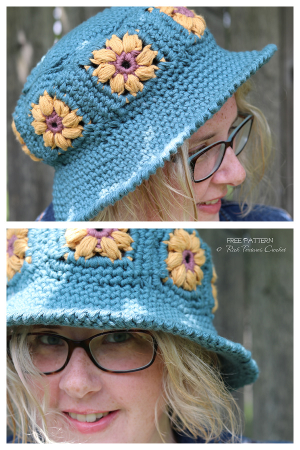 Garden Bucket Hat Free Crochet Patterns