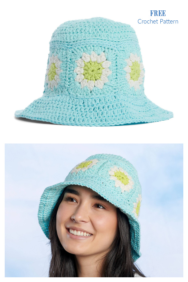 Flower Power Bucket Hat Free Crochet Patterns