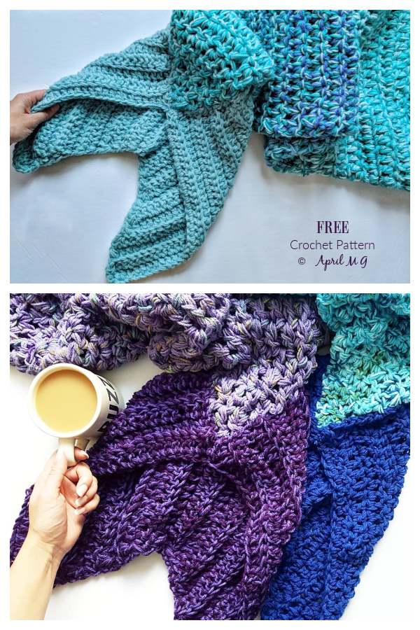 Mermaid Tail Blanket Free Crochet Patterns