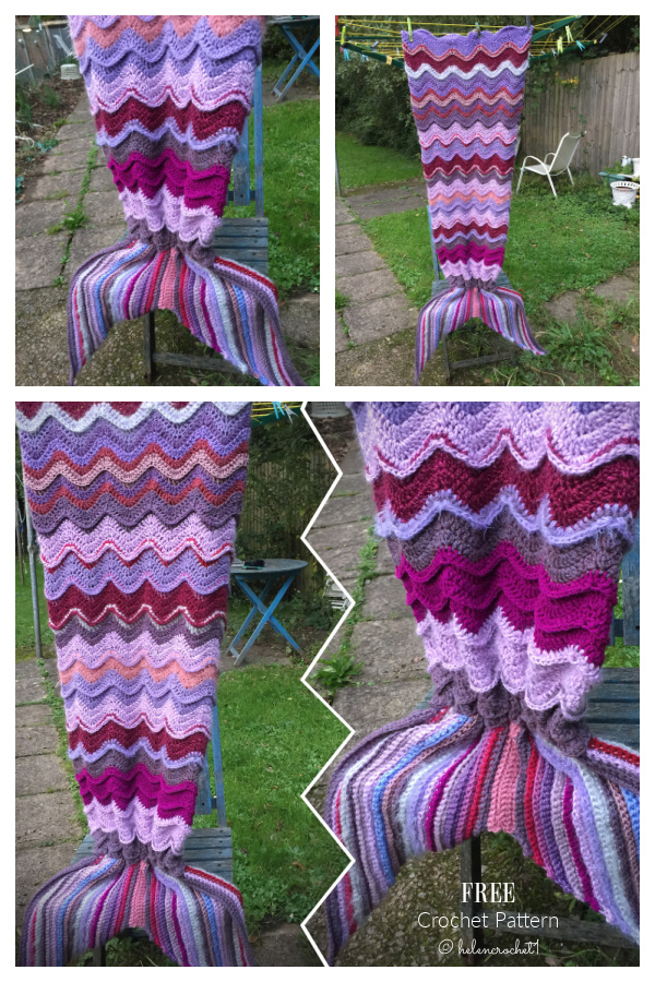 The Syira Chevron Mermaid Tail Free Crochet Patterns