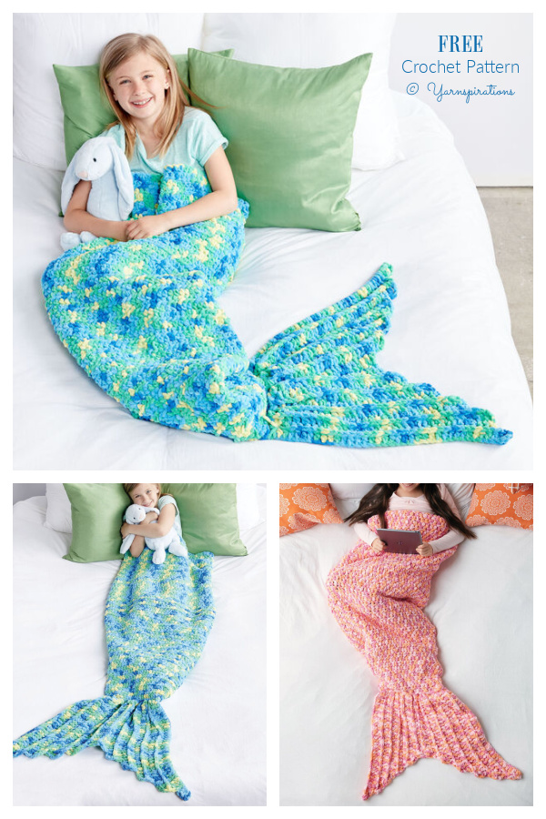 My Mermaid Crochet Snuggle Sack Free Crochet Patterns 