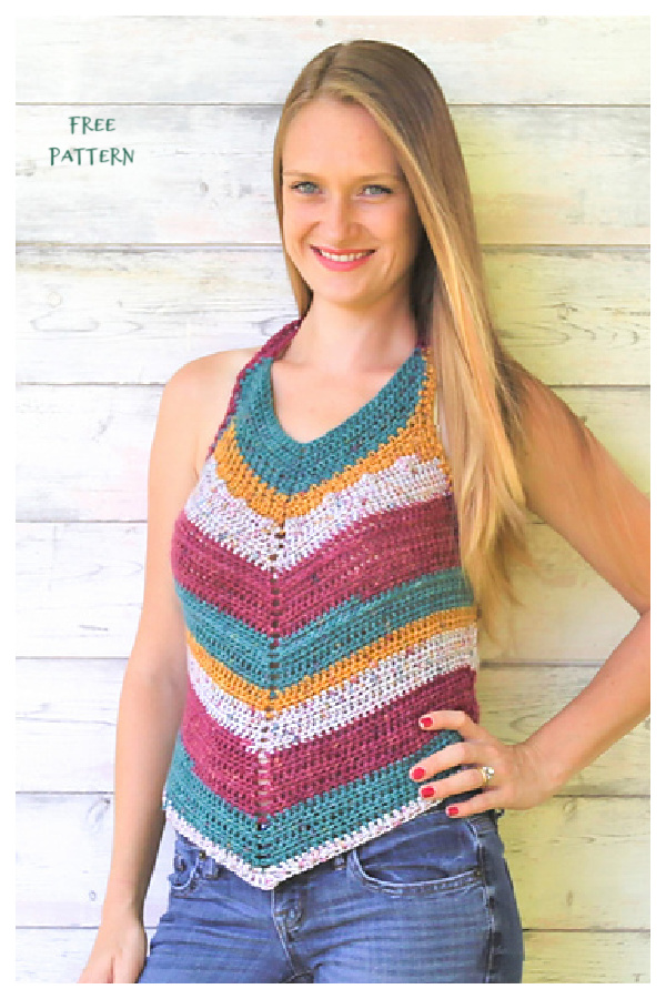 Harper Halter Top Free Crochet Patterns