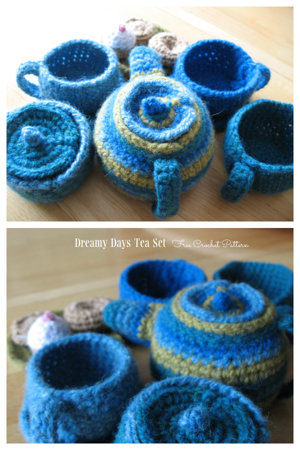 Amigurumi Dreamy Days Tea Set Free Crochet Patterns