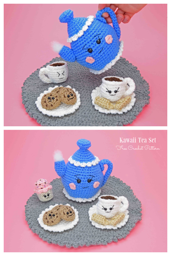Amigurumi Kawaii Tea Set Free Crochet Patterns