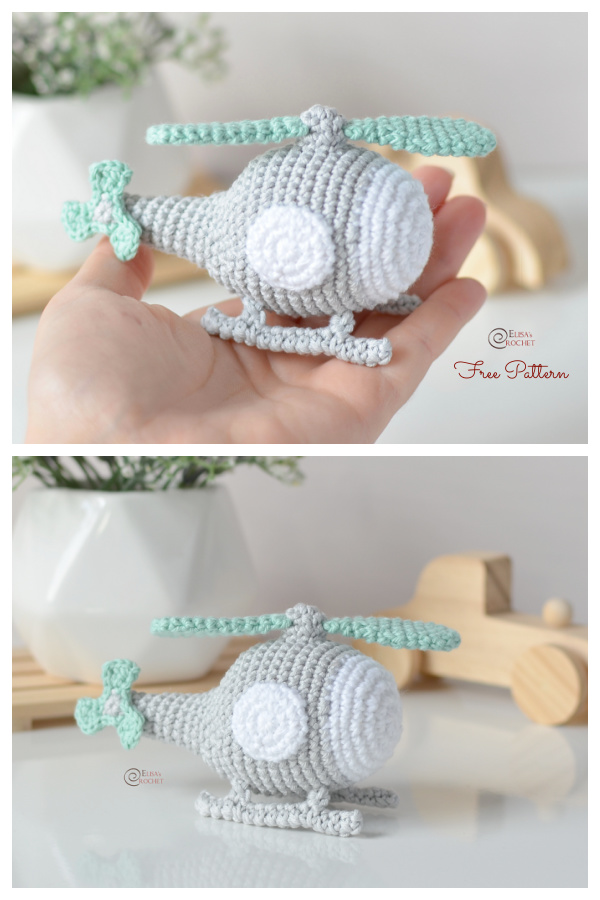 Amigurumi Toy Helicopter Free Crochet Patterns 