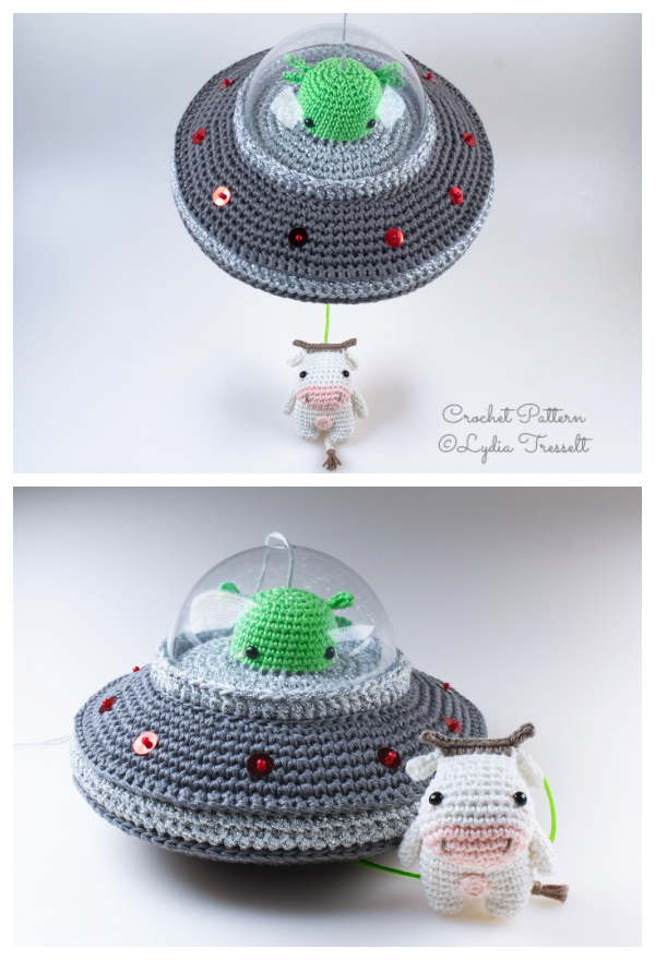 Amigurumi Toy Flying Saucer Musical Toy Crochet Patterns