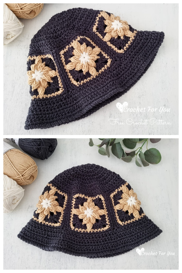 Bobble Bucket Hat Free Crochet Pattern
