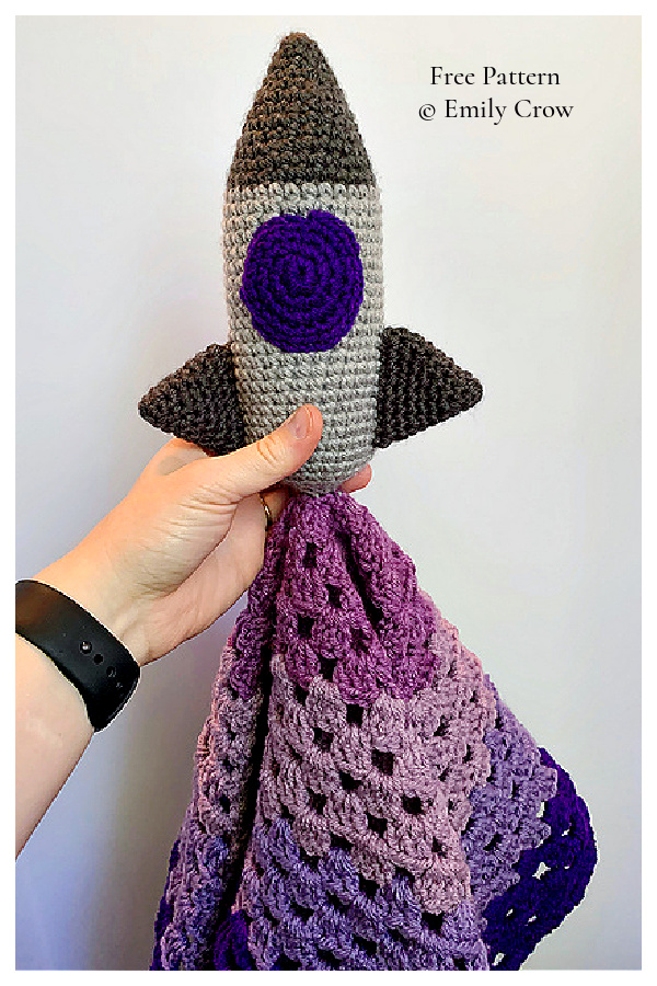 Rocketship Lovey Free Crochet Patterns