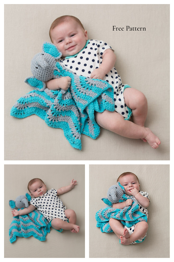 Cutie Elephant Blankie Free Crochet Patterns