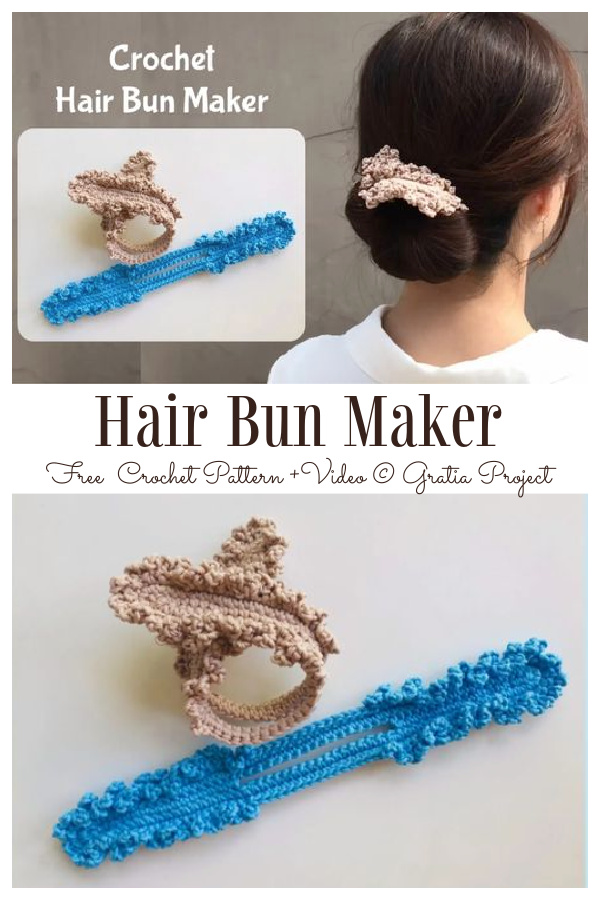 Hair Bun Maker Free Crochet Pattern + Video