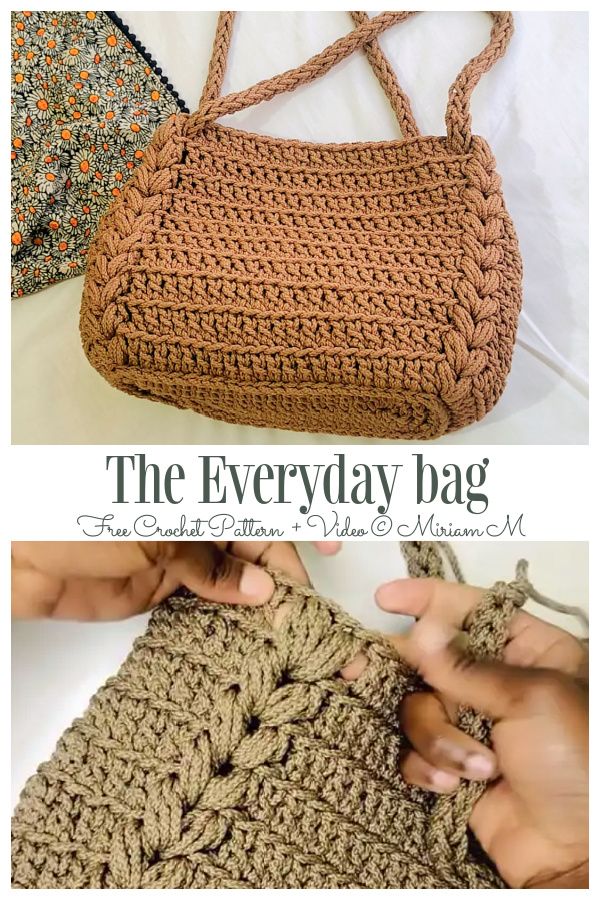 The Everyday Bag Free Crochet Patterns + Video