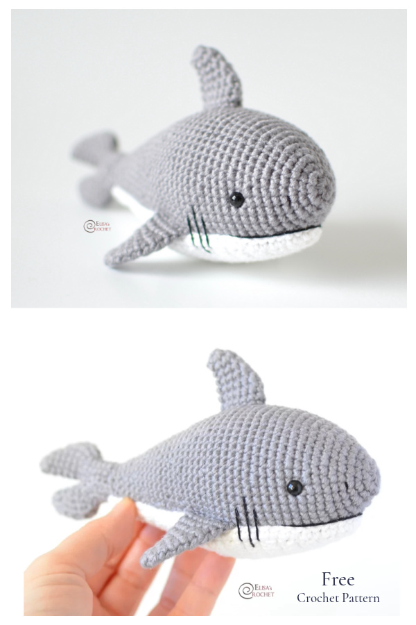 Amigurumi Finley the Shark Free Crochet Patterns