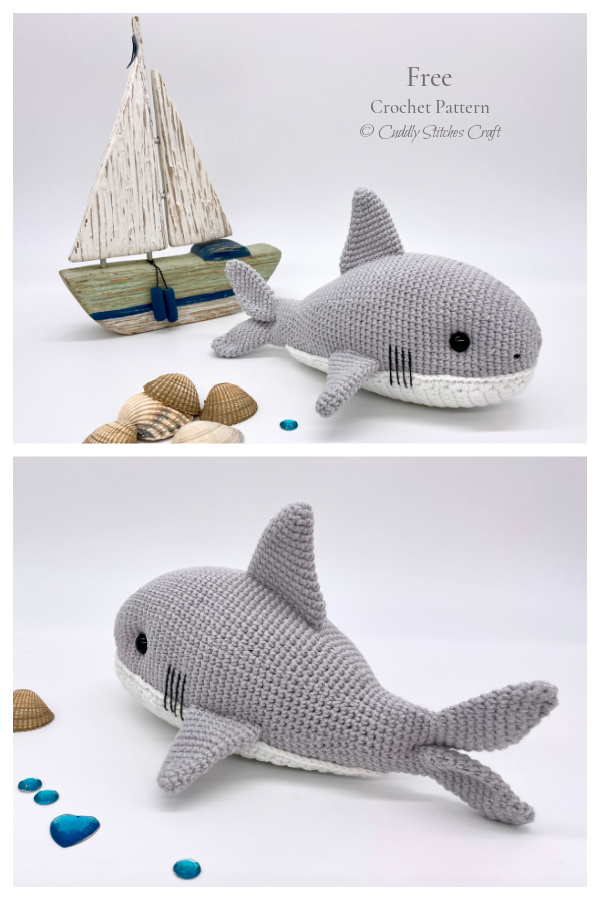 Amigurumi Simon the Shark Free Crochet Patterns