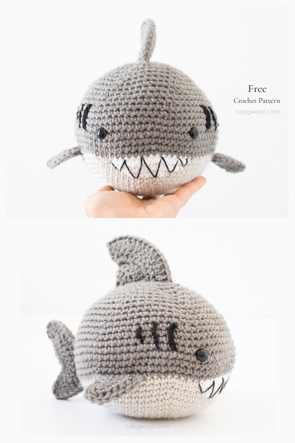 Amigurumi Bernard the Ball Shark Free Crochet Patterns