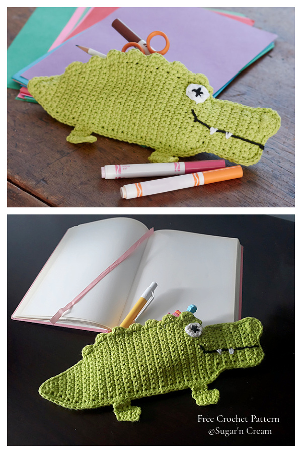 Alligator Pencil Case Free Crochet Patterns