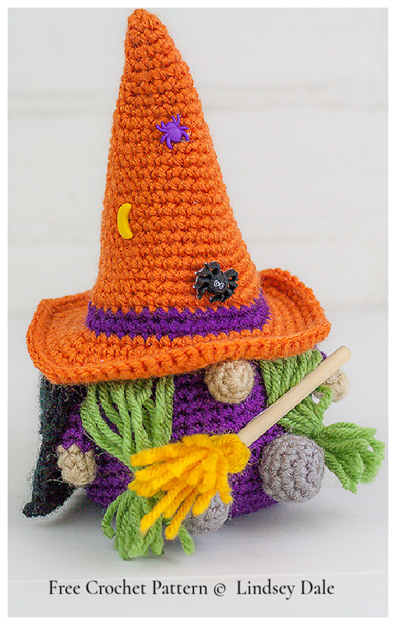 Crochet Halloween Witch Gnome Amigurumi Free Patterns