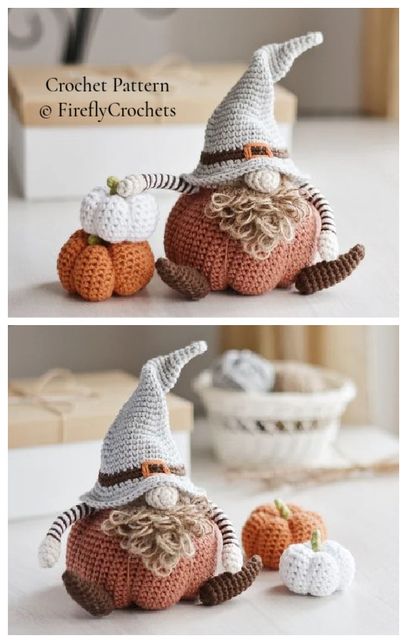 Crochet Halloween Harvest Gnome Amigurumi Patterns