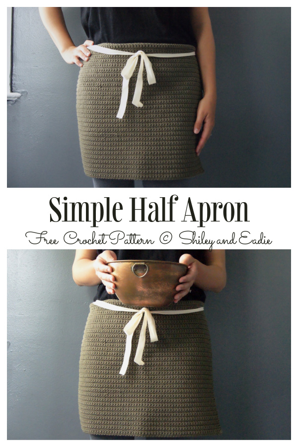 Simple Half Apron Free Crochet Patterns 