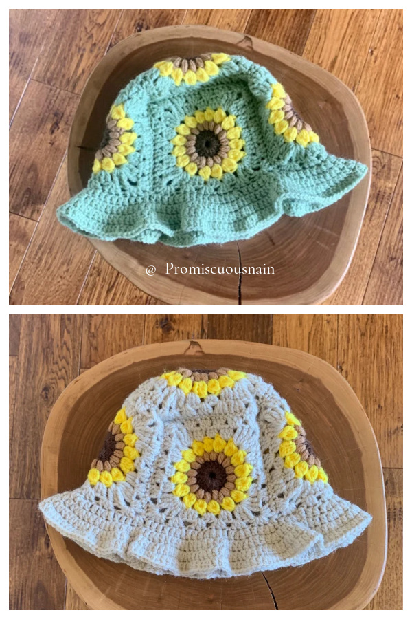 Sunflower Bucket Hat Crochet Pattern