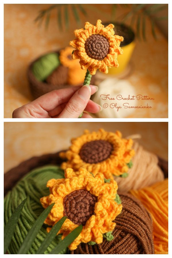 Sunflower Free Crochet Patterns
