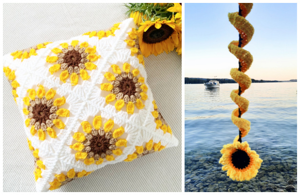 Scrap Yarn Sunflower Free Crochet Patterns - DIY Magazine
