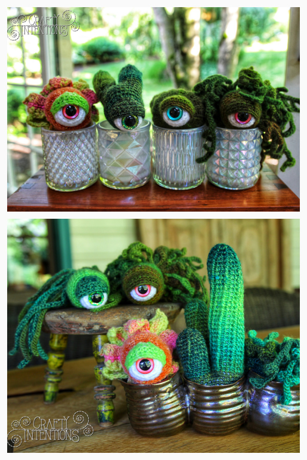 Succulent Cactus Eyeball Plants Crochet Patterns