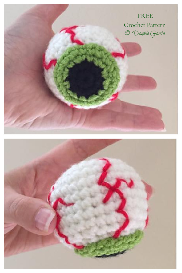 Creepy, Cute Eye Balls Free Crochet Patterns for Halloween