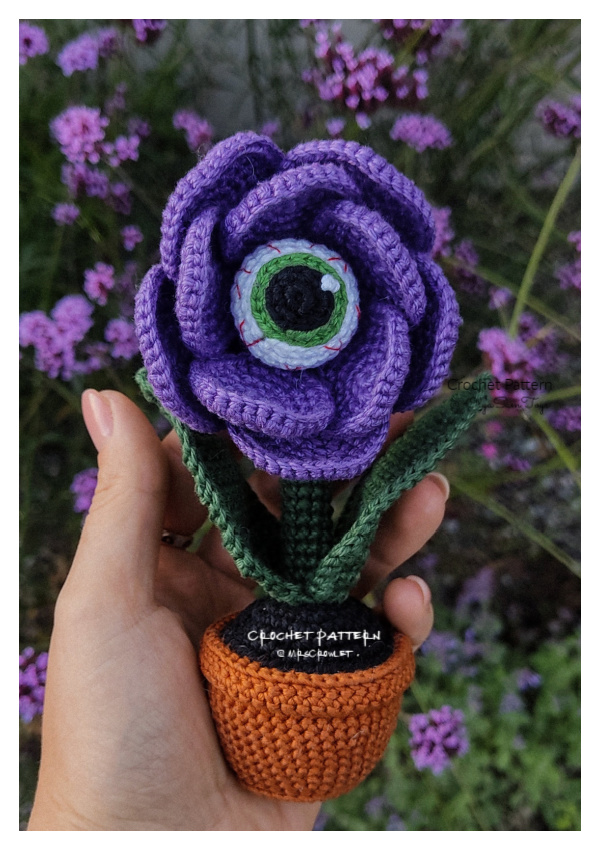 Halloween Eye Flower Crochet Pattern